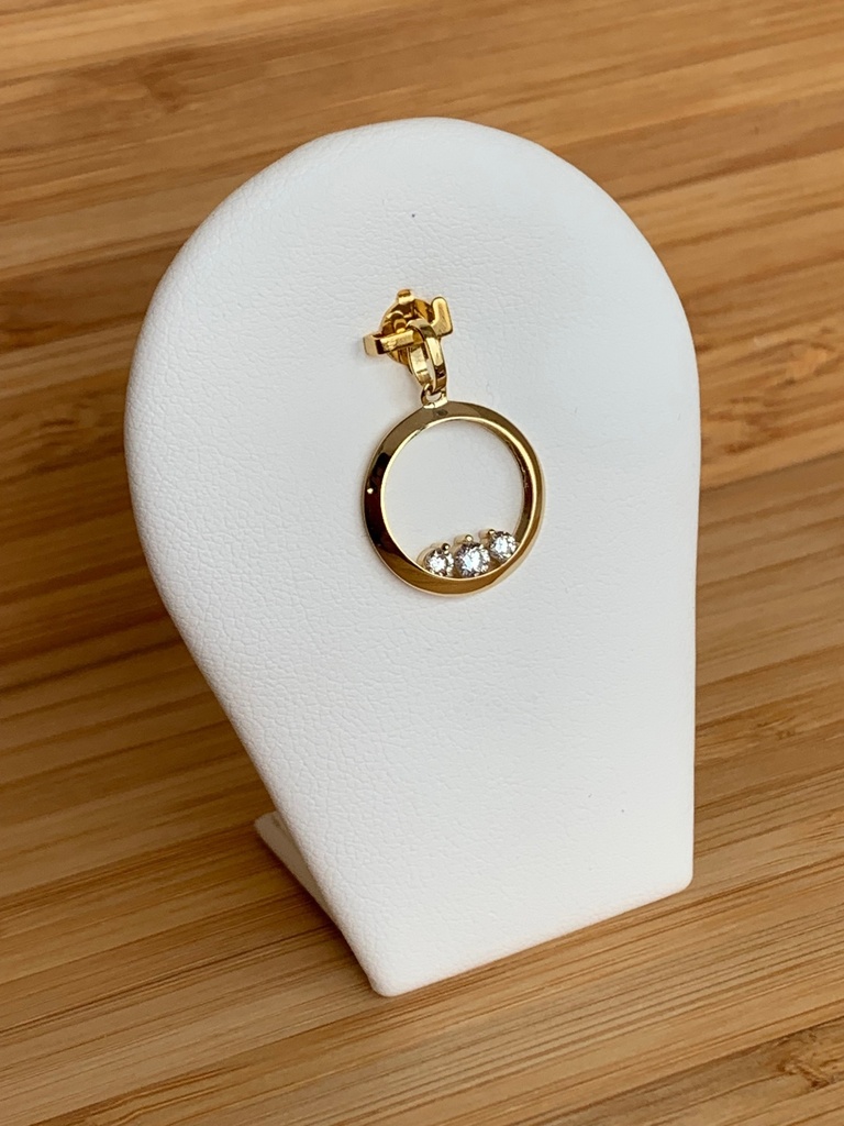 Pendentif 9 carats et zircon 9HS6229