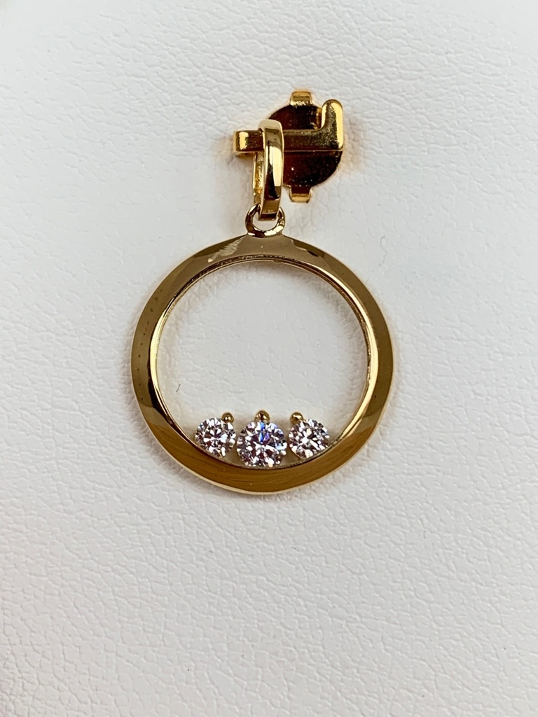 Pendentif 9 carats et zircon 9HS6229