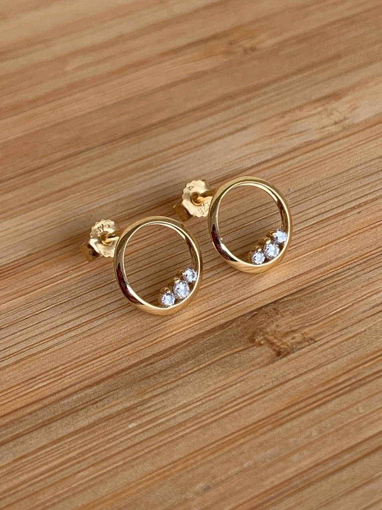 Boucles d'oreilles 9 carats et zircons 9OS6230