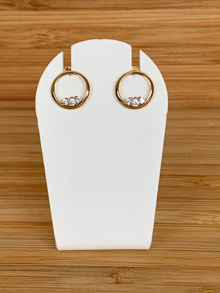 Boucles d'oreilles 9 carats et zircons 9OS6230