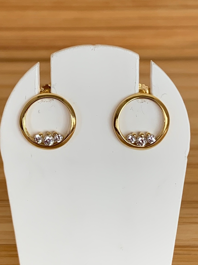 Boucles d'oreilles 9 carats et zircons 9OS6230