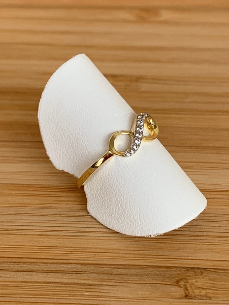 Bague Infini en 9 carats et zircon 9BA2010