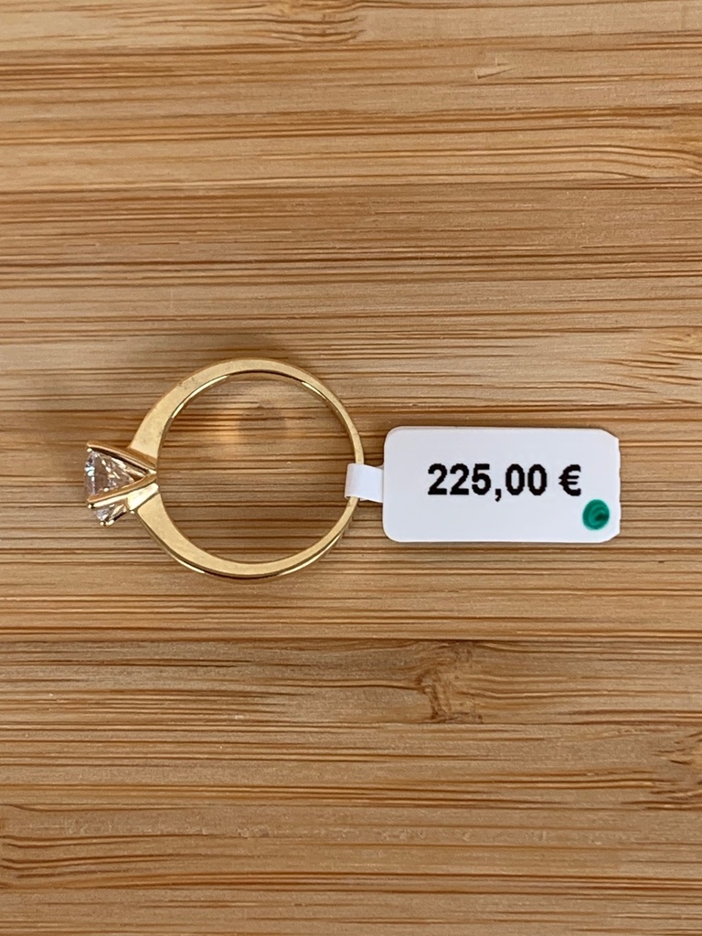 Bague solitaire en 9 carats avec 1 zircon 9RS6350