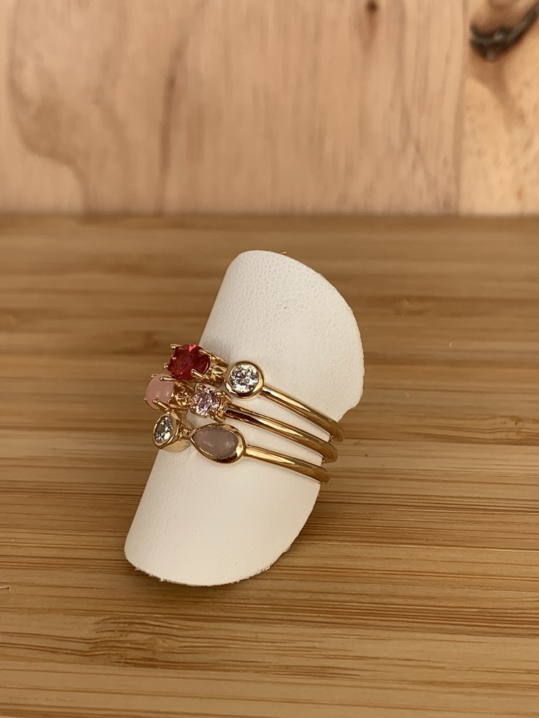 Bague multi-rangs et multi-couleurs