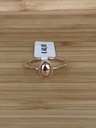 Bague avec cabochon ovale en plaqué or jaune