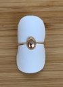 Bague avec cabochon ovale en plaqué or jaune