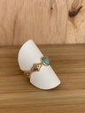 Bague en plaqué or avec Amazonite