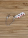 Boucle d'oreille unique pour 2 trous en argent et zircon