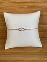 Bracelet Infini en or jaune 18ct avec zircons