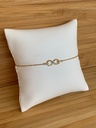 Bracelet Infini en or jaune 18ct avec zircons