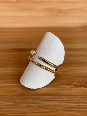 Bague SAUNIER avec perle d'imitation