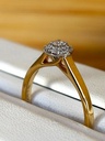 Bague or jaune 18 carats multi diamants 0.19ct