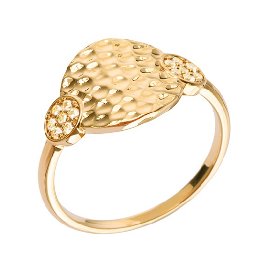 Bague plaqué or sertie de zircons 7041569-01-08/000