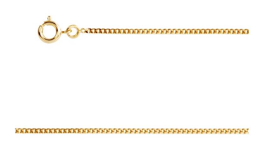 Chaîne gourmette plaqué or jaune 40 cm 7040525-01-14/040