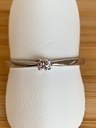 Solitaire or blanc 18ct avec 1 diamant