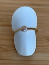 Bague solitaire en or jaune 9 carats et zircon 9RS6232