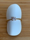 Bague solitaire zircon en or jaune 9 carats 9RS6240