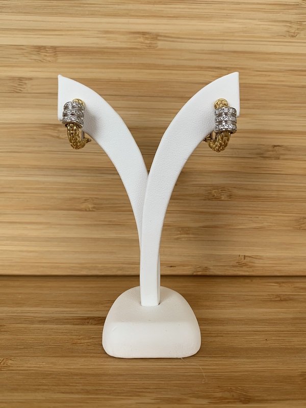 FOPE créoles Flex'It Solo en or 18 cts avec diamants OR623 BBR