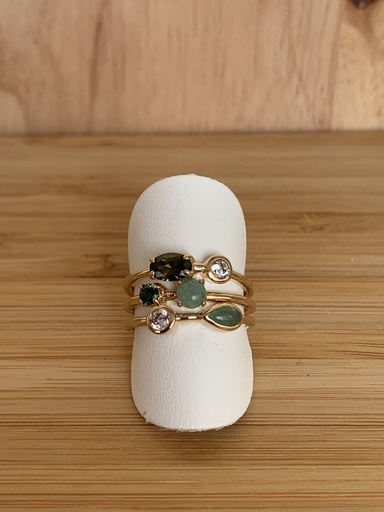 Bague multi-rangs et multi-couleurs