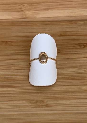 [2275800] Bague avec cabochon ovale en plaqué or jaune