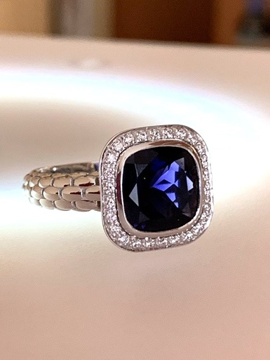 FOPE Solo bague avec Iolite et diamants AN639 BIOL
