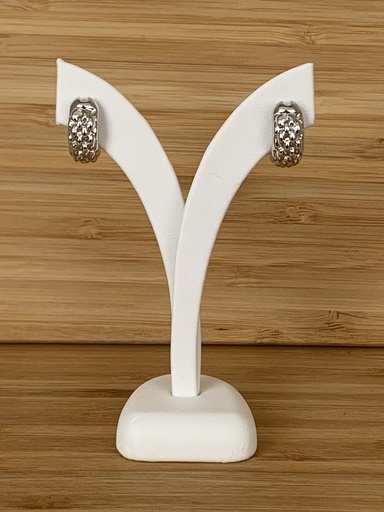 FOPE créoles en or blanc 18 cts F217